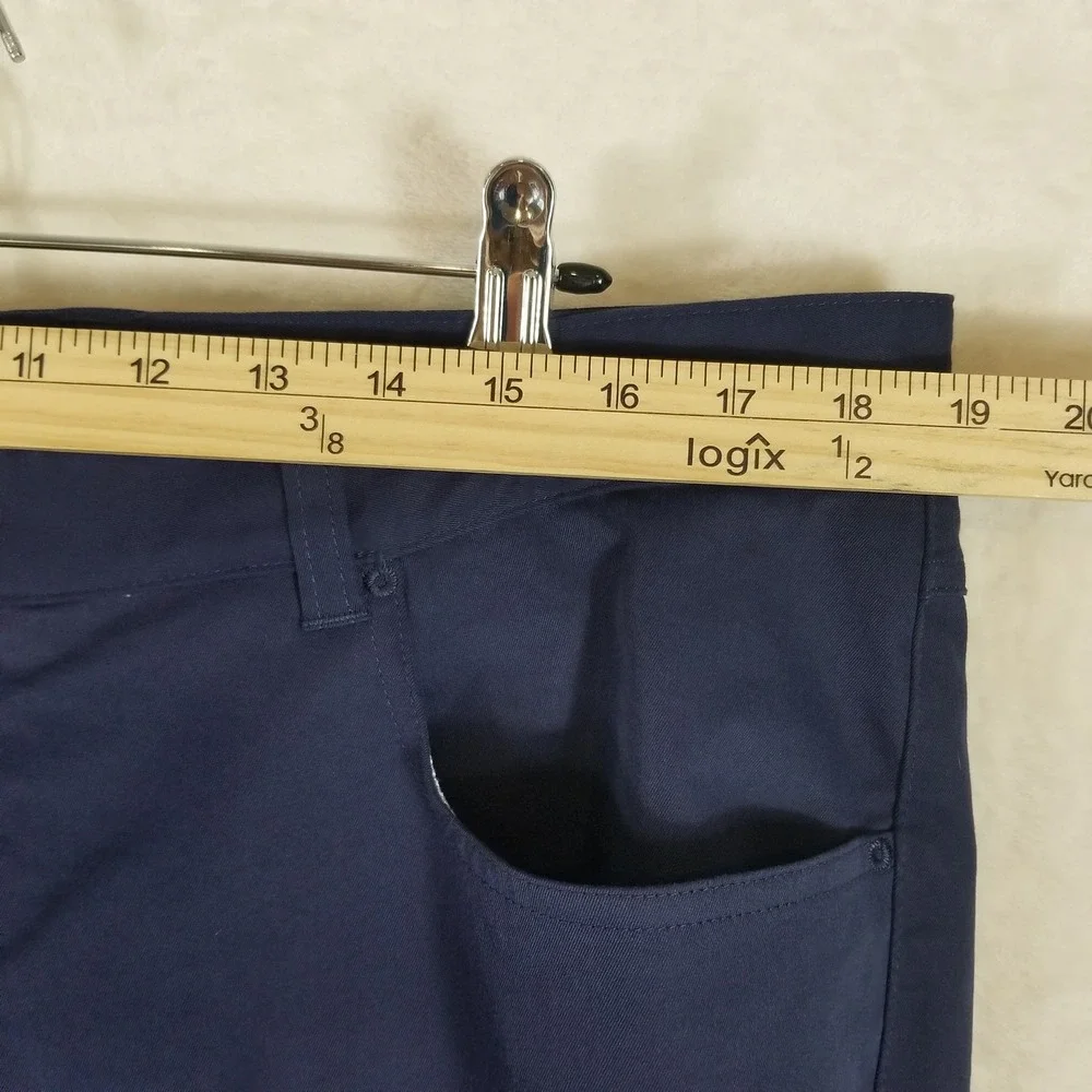 Peter Millar Tech‎ Golf Pants Mens 38x32 Navy Blue 5-Pocket Performance Chinos